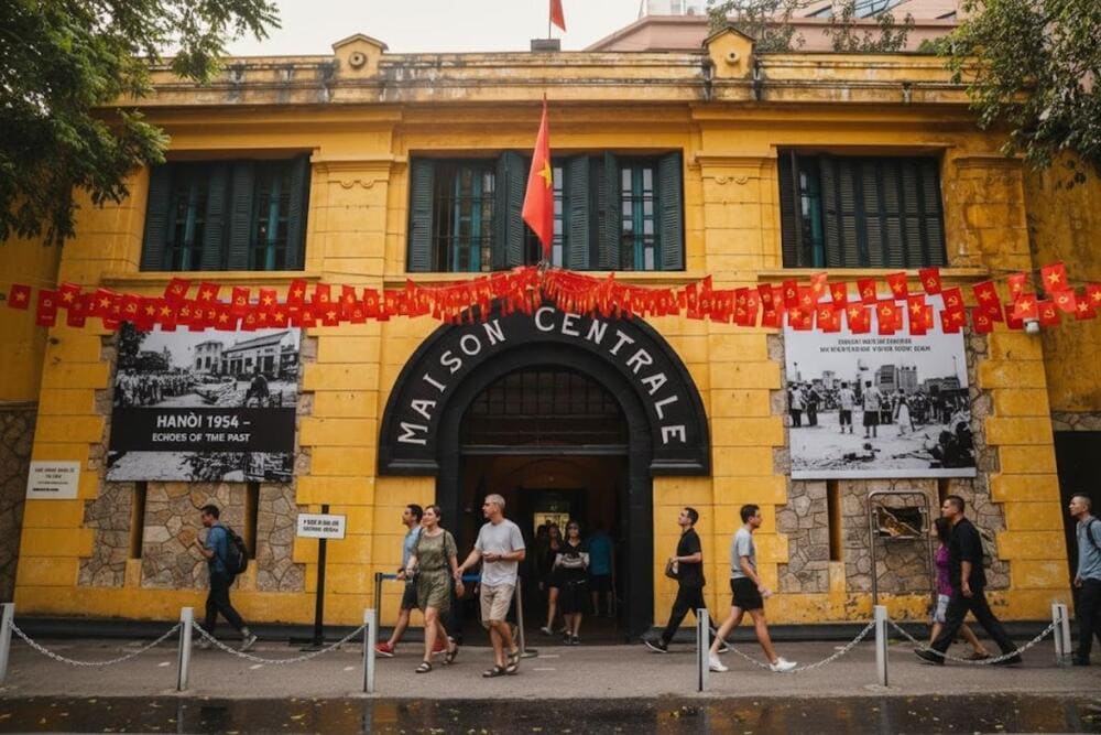 Nh&agrave; t&ugrave; Hỏa L&ograve; l&agrave; địa điểm tham quan &yacute; nghĩa tại H&agrave; Nội.